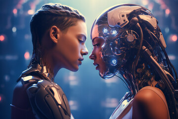 New and futuristic technologies, robot world, generative AI