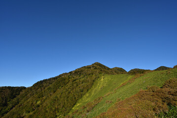 Fototapeta premium Climbing Mount Nyoho, Tochigi, Japan