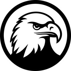 Bald eagle head single icon svg vector logo