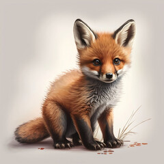Fototapeta premium red fox cub