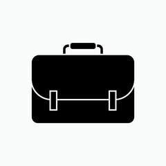 Briefcase Icon. Bag Business, Office Bag Symbol - Vector. Portfolio Symbol for Design, Presentation, Website or Apps.      