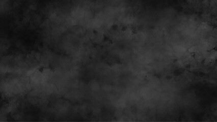 Black dark black grunge textured concrete stone wall background. Very dark charcoal colors background. 
