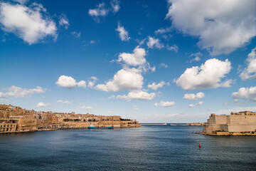 view of the old town and the old harbor. Mediterranean environment in summer