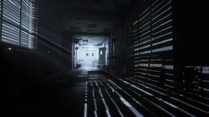 Interior of hospital in Pripyat abandoned city in Chernobyl