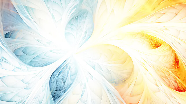 abstract multicolored interlacing lines on a white light background.