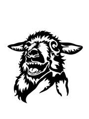 Funny and hilarious peeking goat SVG vector graphic and cut file sheep