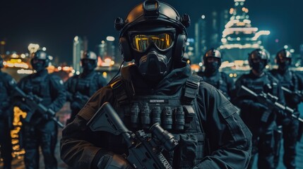 Obraz premium Seasoned Task Force Operators: On the Frontlines