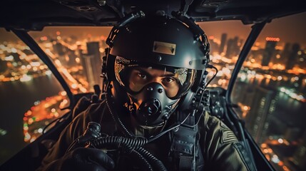 Fototapeta premium Elite Air Force Pilot: Master of the Skies
