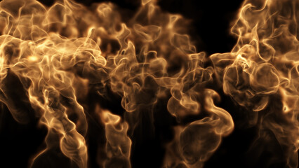 The flames of the fire are burning in close-up. Can be used as a video texture or background for design projects, scenes, etc.