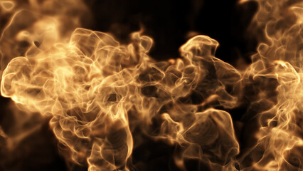 The flames of the fire are burning in close-up. Can be used as a video texture or background for design projects, scenes, etc.