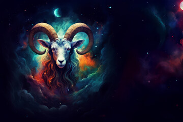 illustration of abstract zodiac sign of capricorn