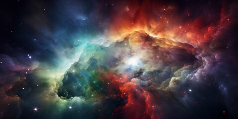 Obraz premium space background with nebula and stars.