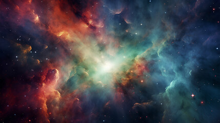 Naklejka premium space background with nebula and stars.