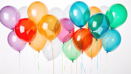 color balloons arranged