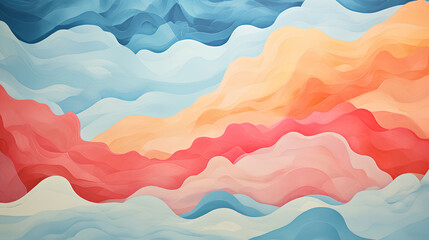 watercolor abstract colorful background with waves.