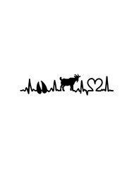 Fototapeta na wymiar goat heartbeat SVG vector graphic and cut file sheep