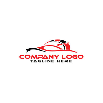 Car  Gear Reacing Garage Premium Concept Logo Design
