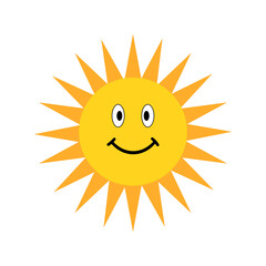 Collection of Cute Sun Illustrations for Design Elements Templet