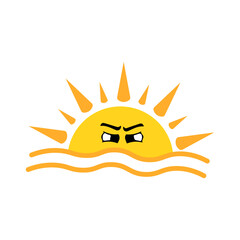 Collection of Cute Sun Illustrations for Design Elements Templet