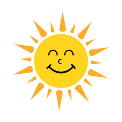 Collection of Cute Sun Illustrations for Design Elements Templet