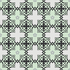 Decorative Asian Folk Seamless Pattern. Traditional Ornament of Asian Nomads: Kyrgyz, Kazakhs, Bashkirs, Tatars, Yakut, Mongols. Ethnic Vector Illustration for Paper Products, Textiles.