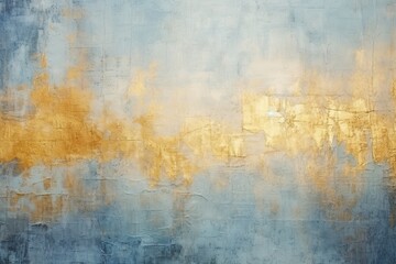 Obraz na płótnie Canvas Modern abstract gold and blue textured oil painting art , generative artificial intelligence