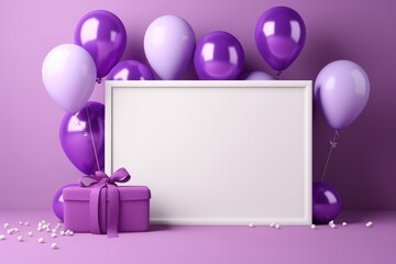 purple birthday card