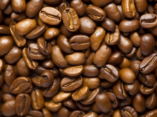 Coffee beans, coffee seeds textured background.