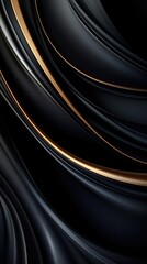Captivating beauty in black and gold flow artwork