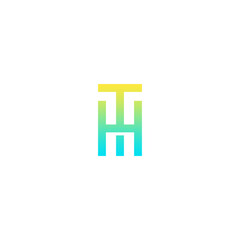 Letter HT Logo Design. TH Icon vector
