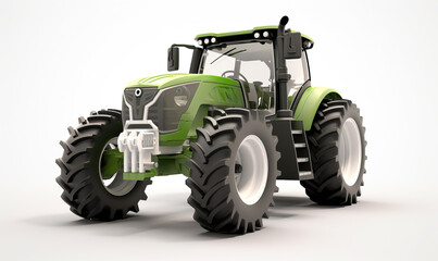 Small green eco-friendly tractor