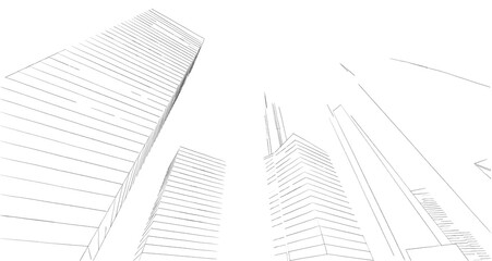 Fototapeta premium sketch of a building