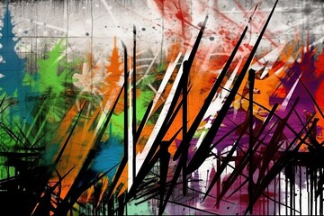 Graffiti style design background in bright colors