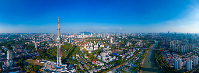 Urban Environment of Jiangsu Nanjing Broadcast Television Tower, Jiangsu Province, China