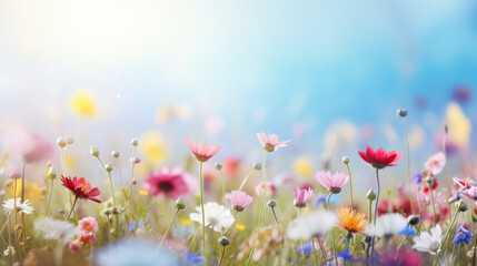 Beautiful meadow full of spring flowers © Piotr Krzeslak