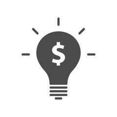 Bulb With Dollar glyph vector icon isolated. Bulb With Dollar stock vector icon for web, mobile app and ui design