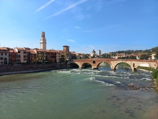Ponte Pietra, Verona, Veneto, Italia