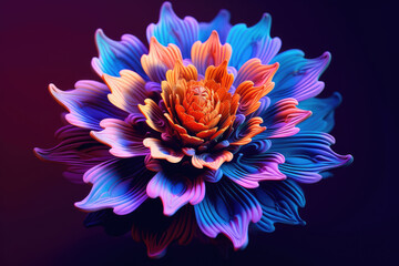 Abstract Beautiful Colorul Flower Background extreme closeup. Generative AI