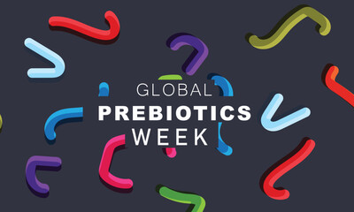 Global Prebiotics week. background, banner, card, poster, template. Vector illustration.