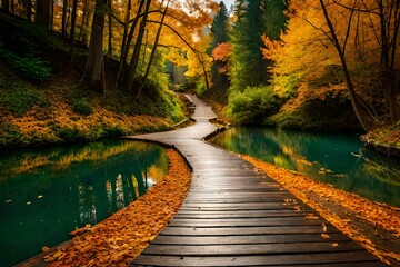 autumn in the park generated ai