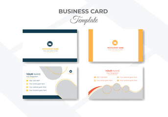 Set collection creative restaurant business card design .