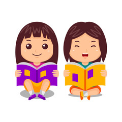 Girl Back to School Vector Illustration