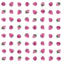 Berries, Blossomswers & Leaves Seamless Pattern | Fruit Beeren Muster, Stoffdesign, wiederholen Fliese, Surface Muster, 
