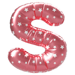Balloon Alphabet Letter S Pink