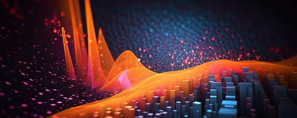 Abstract digital background. Data universe illustration. Ideal for depicting network abilities, technological processes, digital storages, science, education, etc.