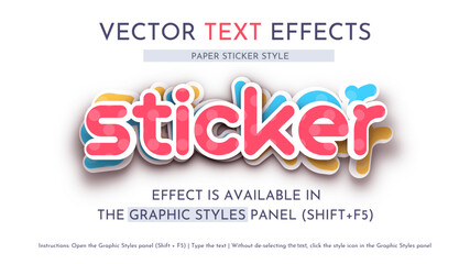 Stickers - Editable Text Effect, Font Style