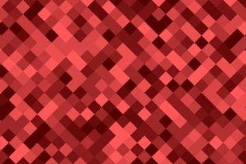 Red pixel square pattern containing technology data. Pixelated tech background vector illustration.