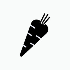 Carrot Icon. Healthy Fresh Vegetables. Eye Vitamins. Bunny Food. Rabbit Meals.