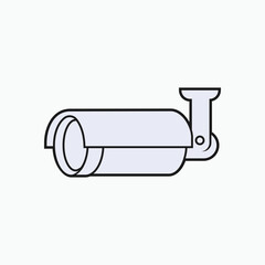 CCTV Icon. Observe, Observation Equipment. Surveillance Media Symbol.    