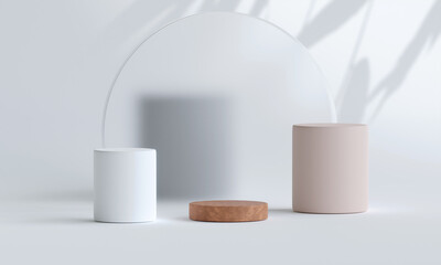 podium for product presentation. relaxation and health, 3d illustration